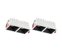 Lot de 2 Spots encastrés carrés pour Plafond, éclairage d'intérieur, plafonnier encastré, éclairage de galerie et Mini Spots d'accentuation pour Couloir de Salon