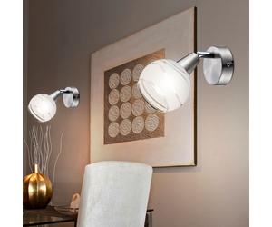 Lot de 2 spots muraux LED salon chambre lecture veilleuses lampes spots en verre mobiles