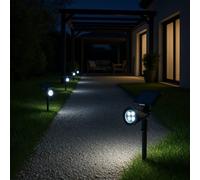 Lumisky Spot solaire extérieur étanche 4 LEDs blanches 200 lm Tête pivotante 90°C