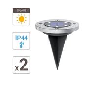 Lot de 2 Spots Solaires 6 LED