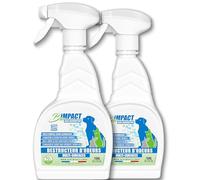 Lot de 2 Sprays Anti-Urine Chat Bioimpact - 2x750ml - Désodorisant Enzymatique - Menthe Eucalyptus - Neutralise les Odeurs Rapidement - Multi-Surfaces - Sûr pour Animaux