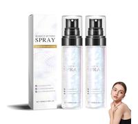 Lot de 2 sprays de fixation de maquillage hydratants, durables, transparents et à séchage rapide pour une peau lisse et éclatante, empêche les taches et la décoloration du maquillage