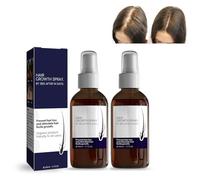 Lot de 2 sprays de sérum pour la croissance des cheveux - Après-shampoing sans rinçage - Aide à accélérer la croissance des cheveux - Renforce et hydrate les cheveux - Améliore la sécheresse et les