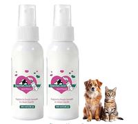 Lot de 2 sprays de soins bucco-dentaires pour chiens et chats - Application facile sans brossage ni rinçage - Soin quotidien pour une sensation de bouche fraîche