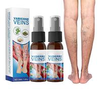 Lot de 2 sprays de traitement des varices, traitement des varices pour les jambes, 30 ml