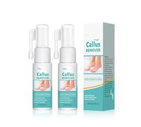 Lot de 2 sprays exfoliants pour pieds - Spray exfoliant et hydratant doux pour pieds fissurés, élimine les callosités, soin hydratant des pieds, contrôle des odeurs, formule à base de plantes