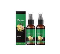 Lot de 2 sprays Ginger Foot - Sérum cuticle pour ongles - Réparation des ongles au gingembre - Soin des ongles au gingembre - Huile de soin des cuticules - 30 ml
