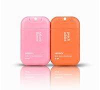 Lot de 2 Sprays Mains Désinfectants 30 ml - Format Pocket - Sans Rinçage - Parfum (Peach/Sakura) - Gel Hydroalcoolique Portable - Idéal Sac, Voyage & Quotidien