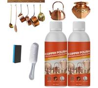Lot de 2 sprays nettoyants pour laiton et cuivre, nettoyant et polissage pour laiton pour casseroles et poêles, acier inoxydable