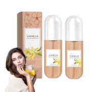 Lot de 2 sprays pour cheveux à la vanille - Brume parfumée légère et durable - Taille de voyage - Parfum portable polyvalent - Apaise le corps et l'esprit - Merveilleux parfum - Cadeaux pour femmes et