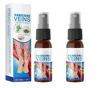 Lot de 2 sprays pour varices, traitement des varices, amélioration de la circulation sanguine, soulagement de la phlébite, de l'angiite, de l'inflammation