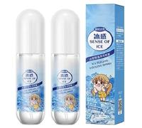 Lot de 2 sprays rafraîchissants pour temps chaud - Spray rafraîchissant pour visage et corps - 200 ml - Fraîcheur longue durée - Idéal pour les bouffées de chaleur en été, les voyages, la vie