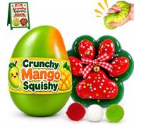 Lot de 2 Squishy Beads Crunchy Squishy Beads remplis de mangue de Noël en forme de patte de chat ASMR, accessoire sensoriel pour adultes à partir de 14 ans