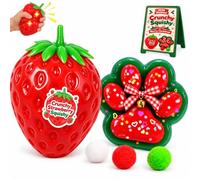 Lot de 2 Squishy Beads Crunchy Squishy Beads remplis en forme de baies Rouge Noël Patte de chat Squishies ASMR Sensorique Accessoire Cadeau pour adultes à partir de 14 ans