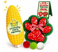 Lot de 2 Squishy Beads Crunchy Squishy Beads remplis en forme de maïs de Noël en forme de patte de chat ASMR, accessoire sensoriel pour adultes à partir de 14 ans