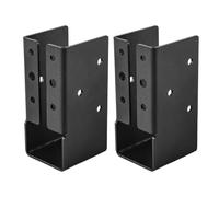 Lot de 2 stabilisateurs de poutre - Supports de support de rail - Connecteurs cachés pour balustrade de terrasse - Lot de 2 stabilisateurs de support de poutre - Trve en acier pour projets de jambe