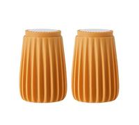 Lot de 2 stabilisateurs de tête de lit réglables anti-secousses - Réducteur de bruit avec butée extensible de 3 cm - Compatible avec les grandes et petites tailles - Jaune et marron