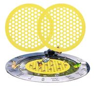 Lot de 2 stations d'arrosage flottantes pour abeilles de 20 cm et mangeoire à papillons - Bain d'abeille extérieur pour pollinisateurs de jardin, îles de recharge de bain d'oiseaux