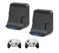 Lot de 2 stations de charge murales peu encombrantes pour manette Xbox Elite Series 2, support de bureau fin avec indicateur de charge RVB, câble de type C de 1 m, rester prêt à jouer