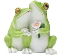 Lot de 2 statues d'animaux en résine verte 15 cm | Compact de 15 cm de hauteur, s'adapte aux pots de fleurs, étagères, tables, ajoute du charme à n'importe quel petit espace