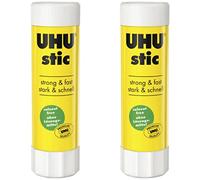 Lot de 2 stick de colle UHU blanche en baton - 40g