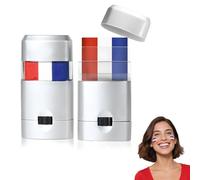 Lot de 2 Stick Maquillage Drapeau France, Bleu Blanc Rouge, Kit Supporter France, Football, Euro,Coupe du monde Rugby Foot, JO, Allez Les Bleus