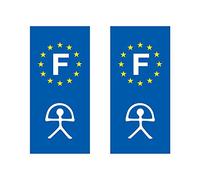 Lot de 2 sticker plaque immatriculation voiture logo régionaux Indalo