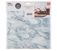 Lot de 2 stickers plaques marbre blanc - Atmosphera Créateur d'intérieur