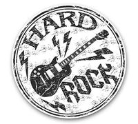 Lot de 2 stickers vinyle 7,5 cm (bw) - Guitare électrique Hard Rock Musique 40199