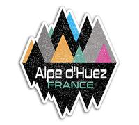 Lot de 2 stickers vinyle Alpe d'Huez France 10 cm - Autocollant ski pour ordinateur portable bagage #18986
