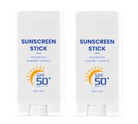 Lot de 2 sticks solaires SPF 50+ pour le visage - Protection invisible visage et corps - Format voyage pour tous types de peau - Idéal pour l'extérieur et les trajets quotidiens.