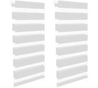 IDMarket - Lot de 2 Stores enrouleurs zébrés Jour Nuit l.55 x H. Max 170 CM Blancs