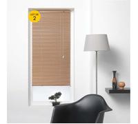 Lot de 2 Stores vénitien pose facile à lamelles 60 x 180 cm aluminium Cuivre