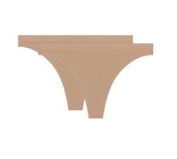 Lot de 2 String femme DIM Microfibre Pockets Eco Beige 42/44