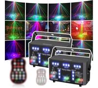 Lot De 2 Stroboscopes LED À 21 Yeux, Éclairage D'ambiance, avec Télécommande, Fonction Mémoire, 4 Modes De Fonctionnement, des Centaines De Motifs, pour Noël, Mariage, Spectacle