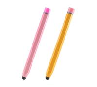 Lot de 2 Stylet pour Tablette étudiants, Stylets Smartwatch Tactile en Caoutchouc pour Tablettes et Téléphones, Stylet Tactile Compatible iPhone, iPad, Android, Tablettes, Montres Connectées