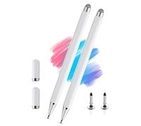 Lot de 2 stylets 2 en 1 pour Samsung Galaxy Tab A, Tab A7 Lite/A7/A8/A8 Plus/A9/A9 Plus, stylet haute sensibilité et précision pour iPad/iPhone/AMZ Fire/Lenovo/Pixel Tables tous les appareils tactiles