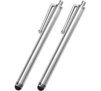 Lot De 2 Stylets Argentés Pour Smartphone - Pointe En Silicone Pour Appareils À Écran Tactile