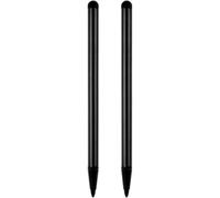 Lot de 2 stylets capacitifs universels pour écrans tactiles compatibles avec smartphones Noir
