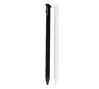 Lot de 2 stylets en plastique pour écran tactile Nintendo 3DS Blanc/noir 7,4 cm