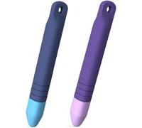 Lot De 2 Stylets Pour Écran Tactile Pour Enfants,Stylet Adapté Aux Enfants Pour Écran Tactile,En Silicone Bleu Et Violet,Pour Téléphones Portables,Tablettes,Machine Éducative Précoce