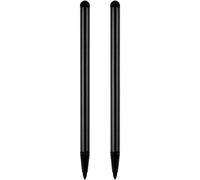 Lot de 2 stylets universels pour écrans tactiles - Accessoires compatibles avec smartphones, iPad, Samsung Galaxy - Noir