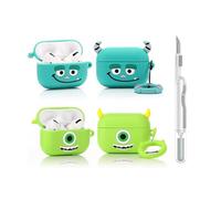 (Lot de 2+Stylo de Nettoyage) XMBYGY Étui pour Apple AirPods Pro 2ème/1ère Génération Écouteurs Sans Fil avec Kit de Stylo de Nettoyage, Étui de Charge Mignon en Silicone Antichoc Housse de Protection