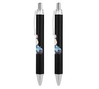 Lot de 2 stylos à bille à encre bleue Bull Dog pour bureau, école