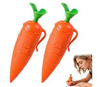 Lot de 2 stylos à bille carottes, 60 secondes, avec fonction de lecture et d'enregistrement, en forme de carotte, cadeau amusant et créatif pour les enfants, les étudiants