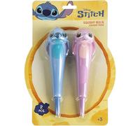 Lot de 2 stylos à bille décoratifs avec motif Stitch, encre douce et corps ergonomique pour écrire scolaire, bureau ou cadeau pour enfant original et amusant, Point (Stitch), Licence
