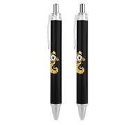 Lot de 2 stylos à bille rétractables Eat The Worm pour le bureau, l'école