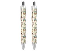 Lot de 2 stylos à bille rétractables en forme de dieu égyptien antique pour bureau, travail, affaires