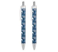 Lot de 2 stylos à bille rétractables Happy Australian Day - Pointe fine de 0,5 mm - Encre noire - Fournitures de bureau pour enseignants