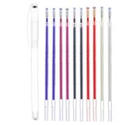 Lot de 2 stylos à coudre qui disparaissent à haute température - Stylo de marquage de tissu effaçable à la chaleur - Avec 20 mines de rechange - Outil de marquage avec encre disparue pour matelassage